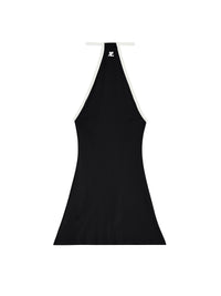 Choker collar Short Dress - Black
