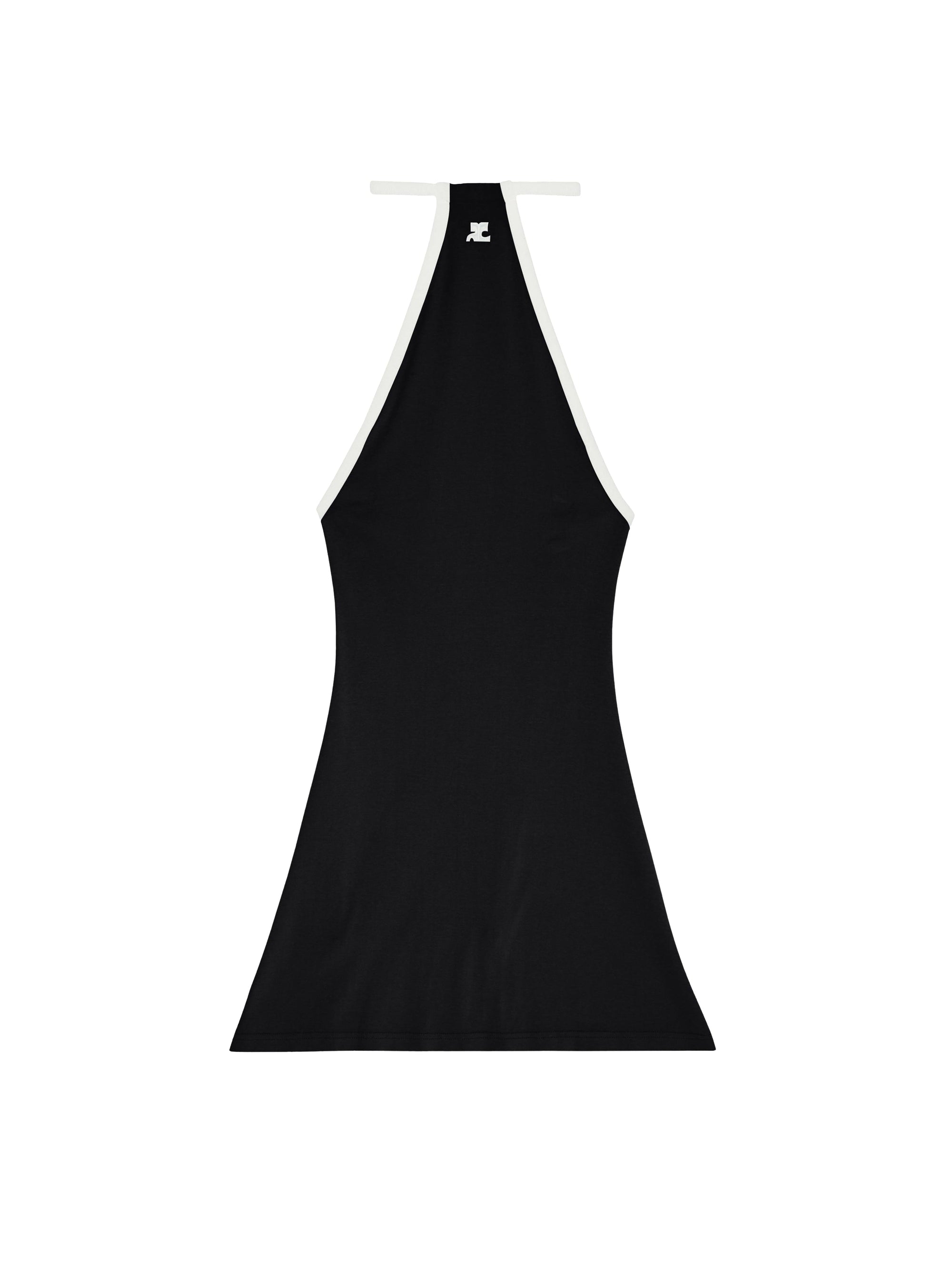 Choker collar Short Dress - Black