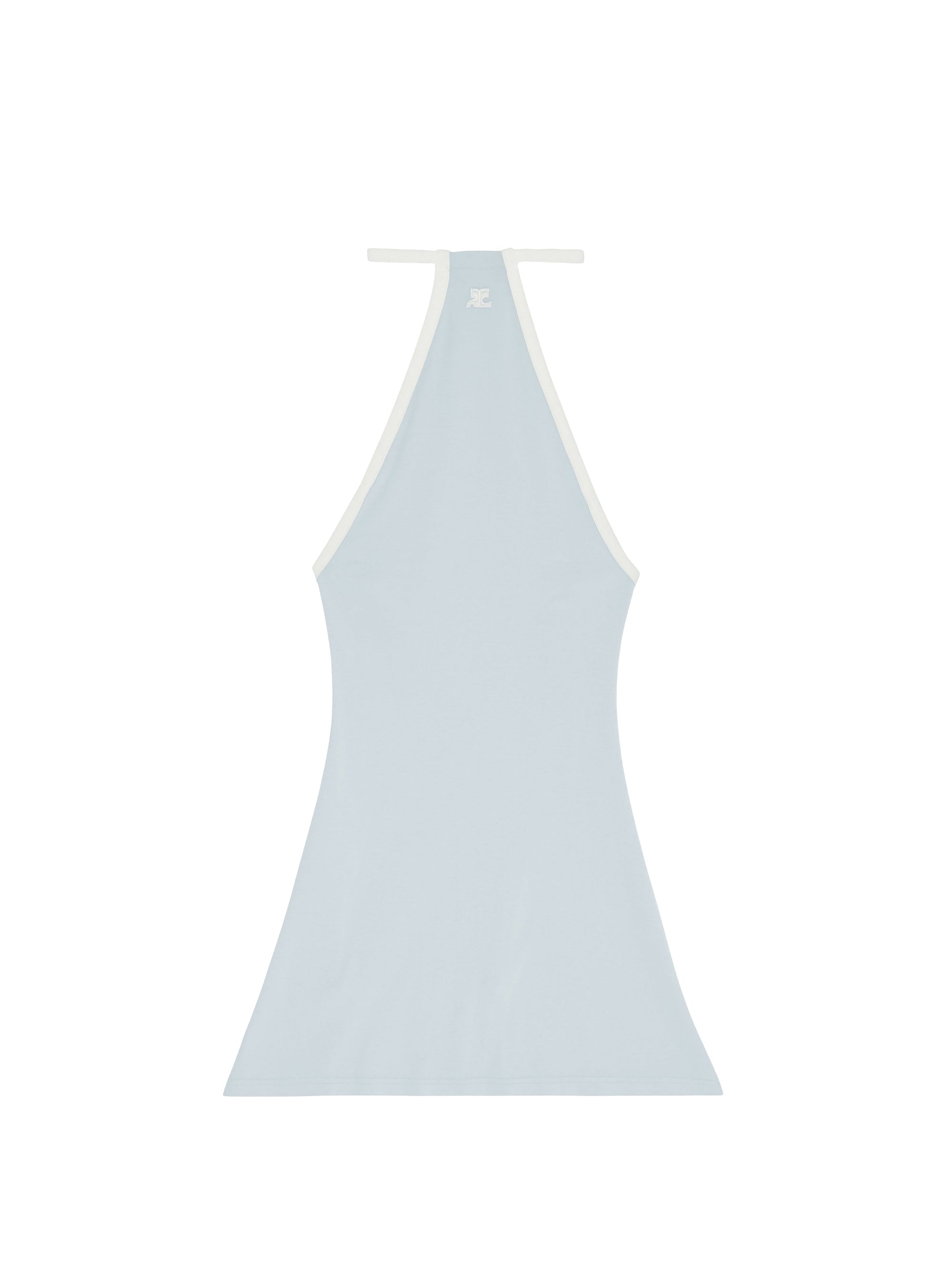 Mini dry contrast jersey Dress - Ice Blue & Heritage White