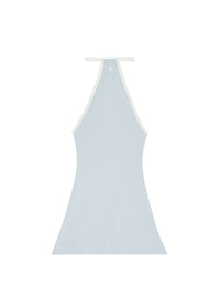 Mini dry contrast jersey Dress - Ice Blue & White