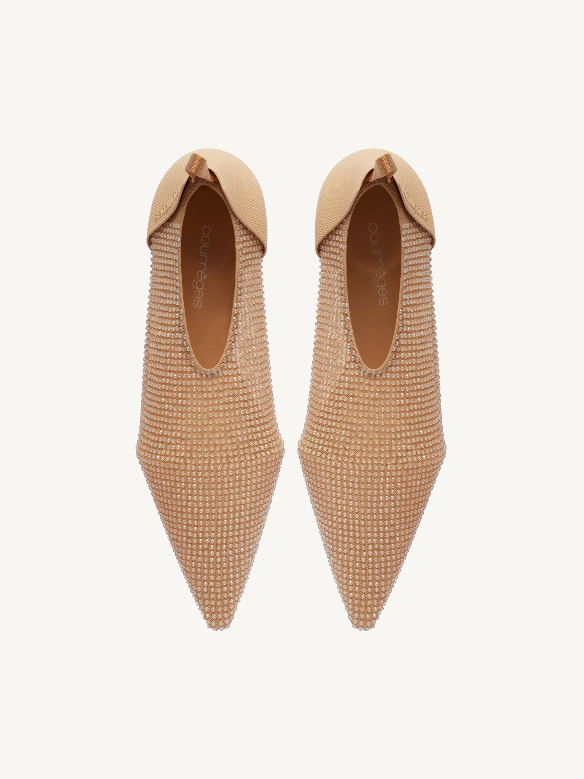 Crystal diving Pumps - Beige