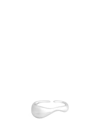 3-finger drop metal Ring - Silver