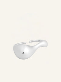 3-finger drop metal Ring - Silver