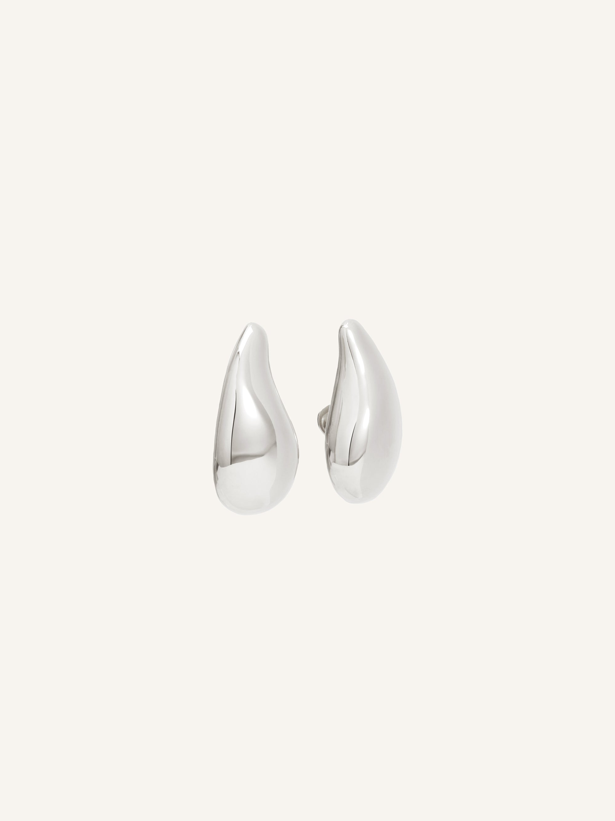 Drop metal Earrings - Silver