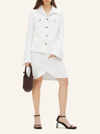 Twill overshirt trucker Jacket - Ecru