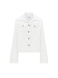 Twill overshirt trucker Jacket - Ecru