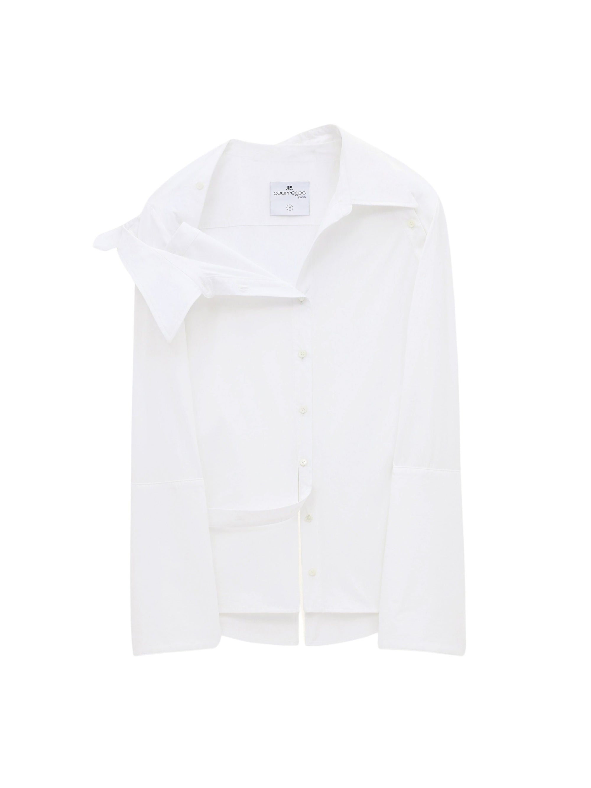 Modular poplin Shirt - Heritage White