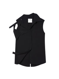 Modular tech crepe Shirt - Black