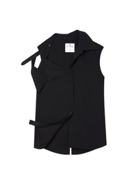 Modular tech crepe Shirt - Black
