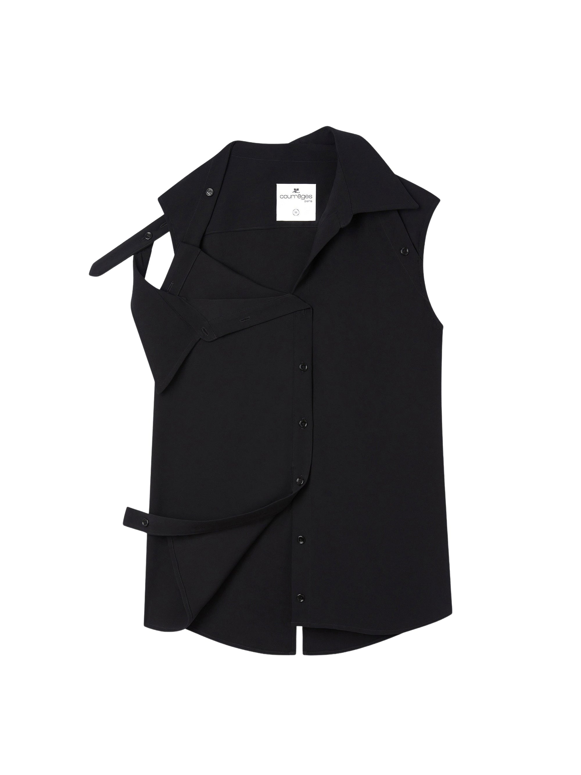 Modular tech crepe Shirt - Black