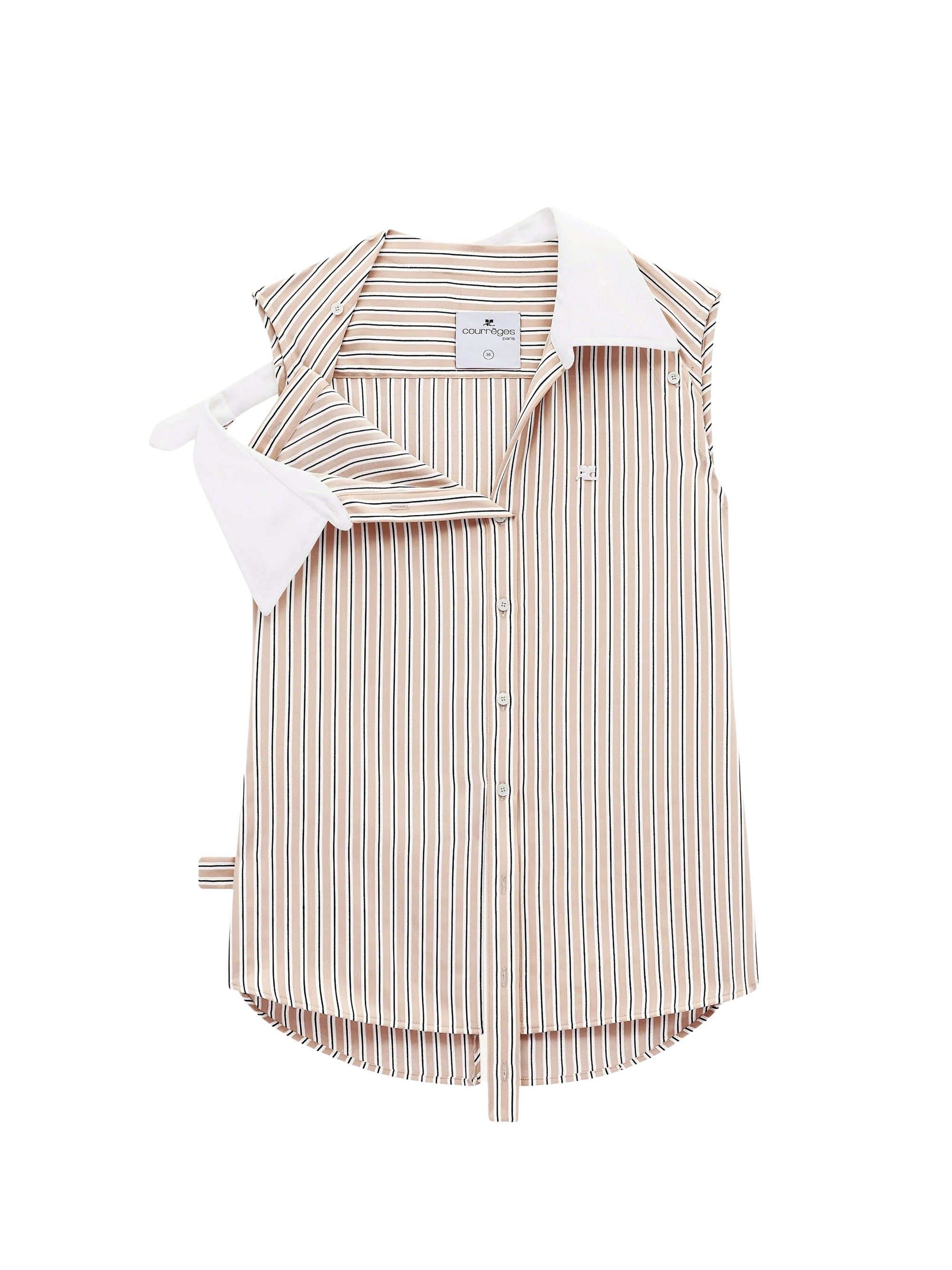 Modular striped Shirt - Sand