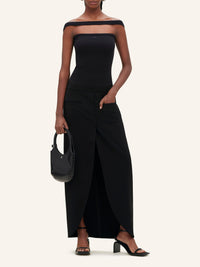 Ellipse tailored long Skirt - Black