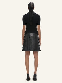 Multi sangle vinyl mini Skirt - Black