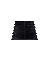 Multi sangle vinyl mini Skirt - Black