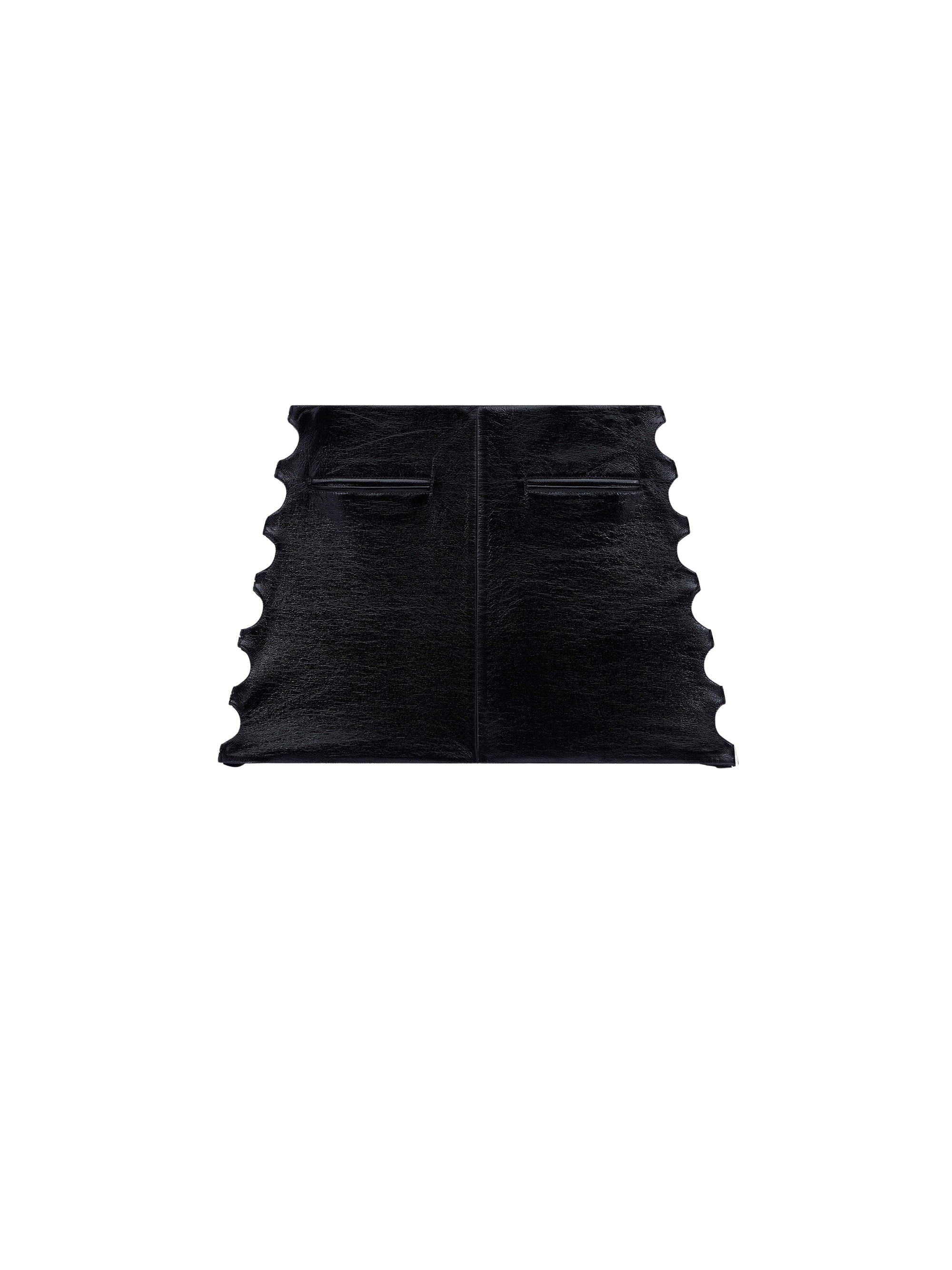 Multi sangle vinyl mini Skirt - Black