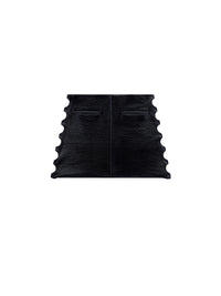 Multi sangle vinyl mini Skirt - Black
