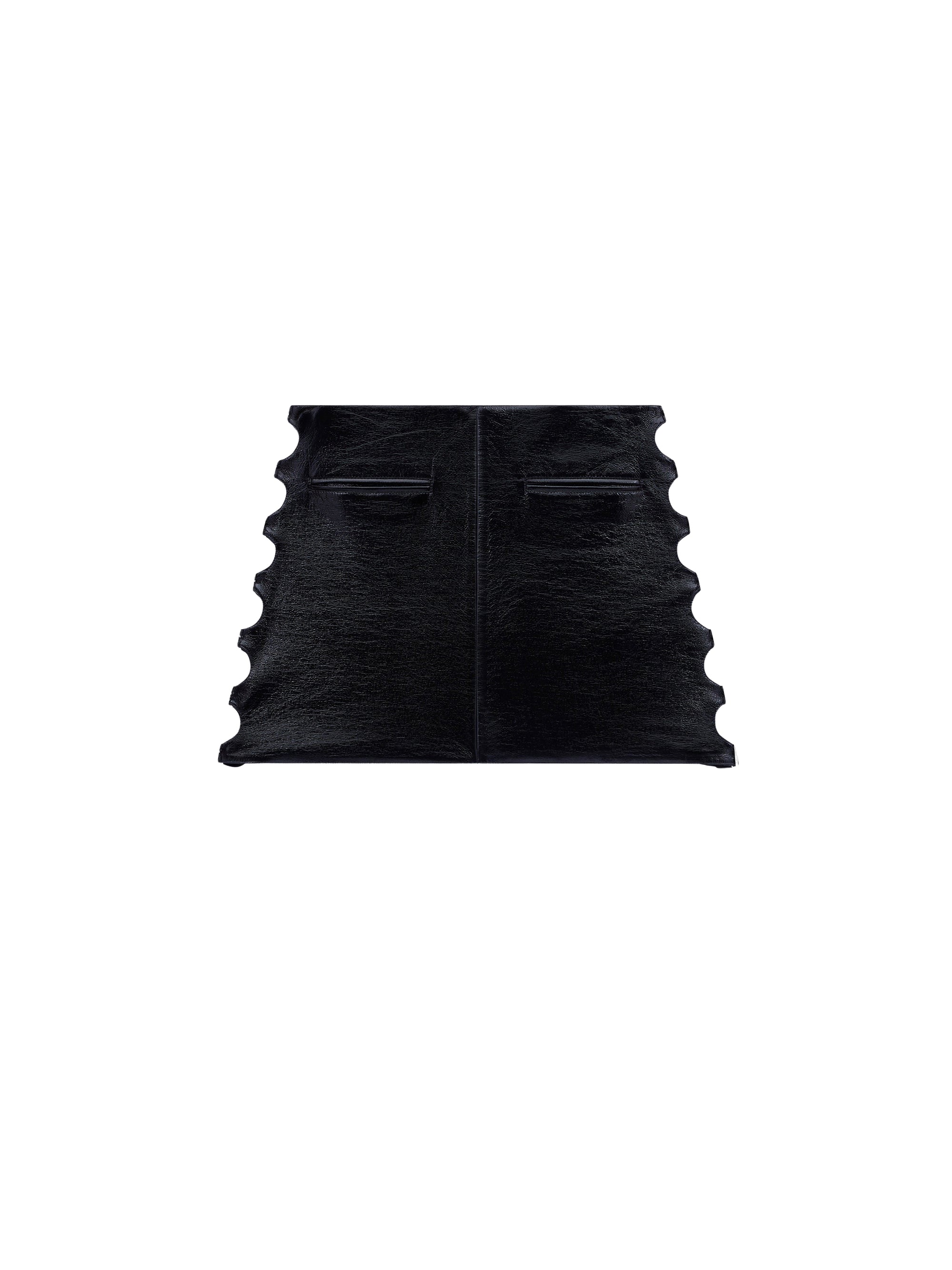 Multi sangle vinyl mini Skirt - Black