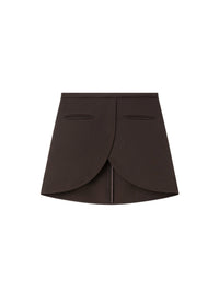 Ellipse twill mini Skirt - Mud Brown