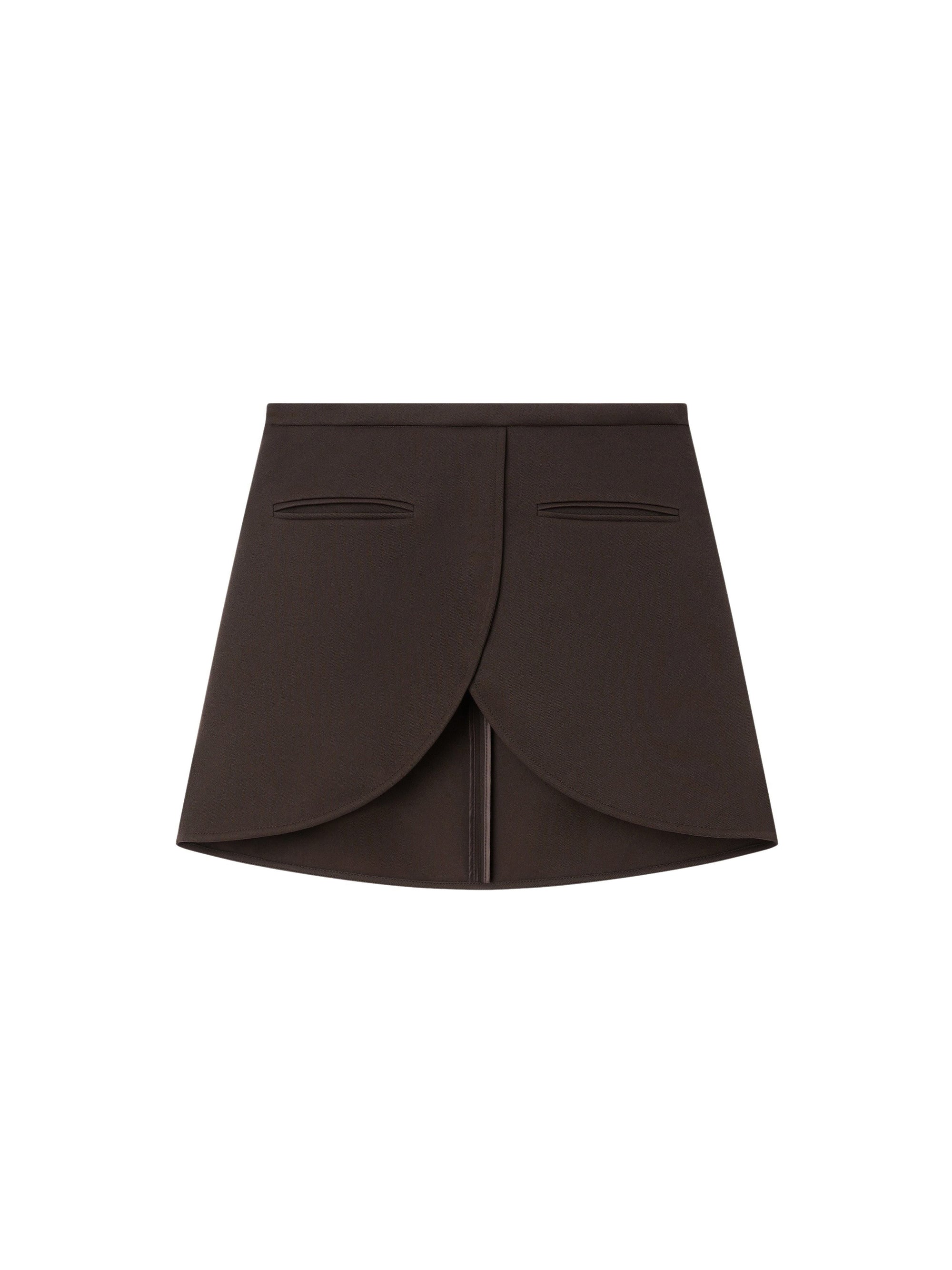 Ellipse twill mini Skirt - Mud Brown