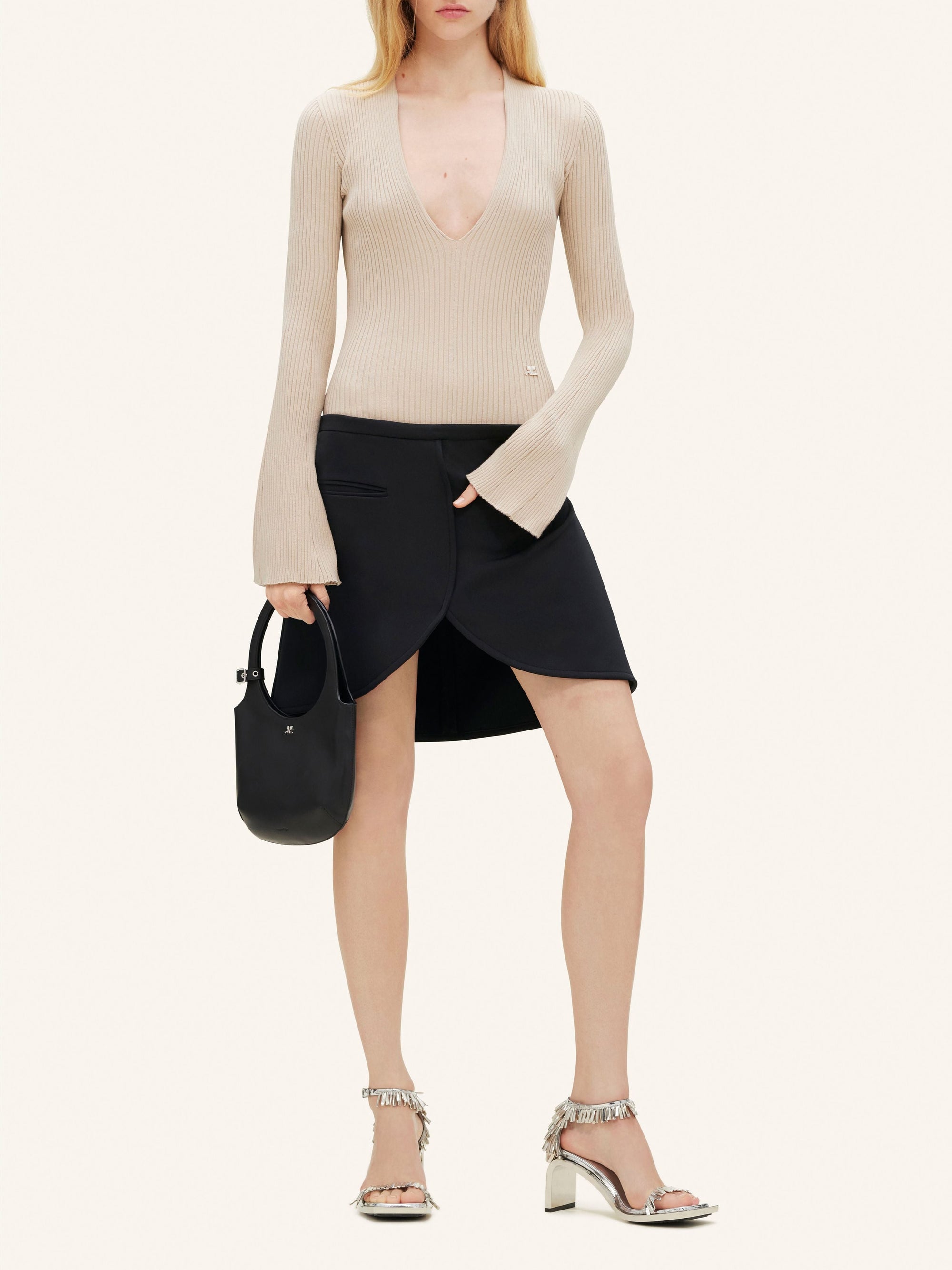 Ellipse twill mini Skirt - Black