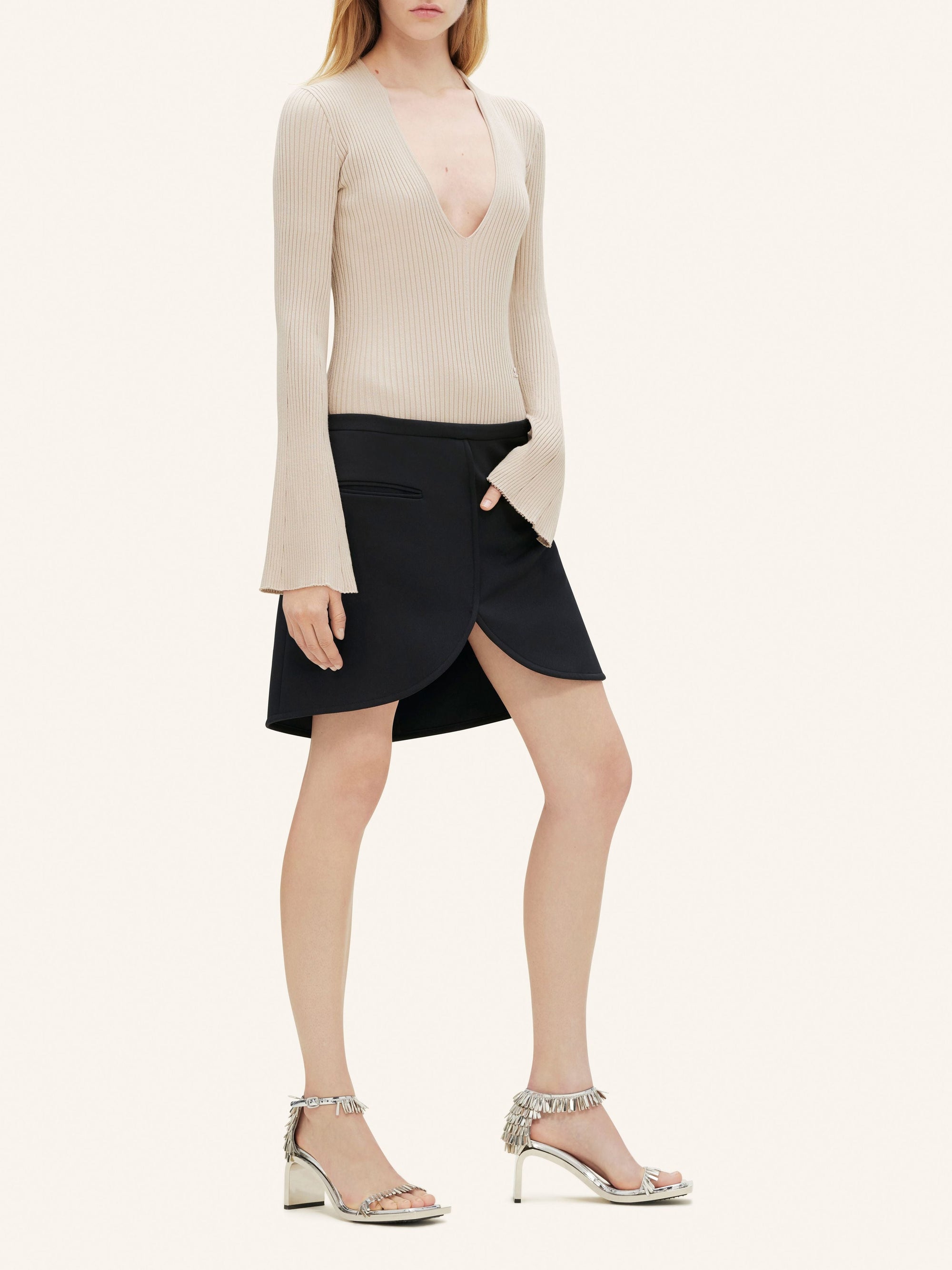 Ellipse twill mini Skirt - Black