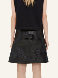 Ellipse vinyl mini Skirt - Black