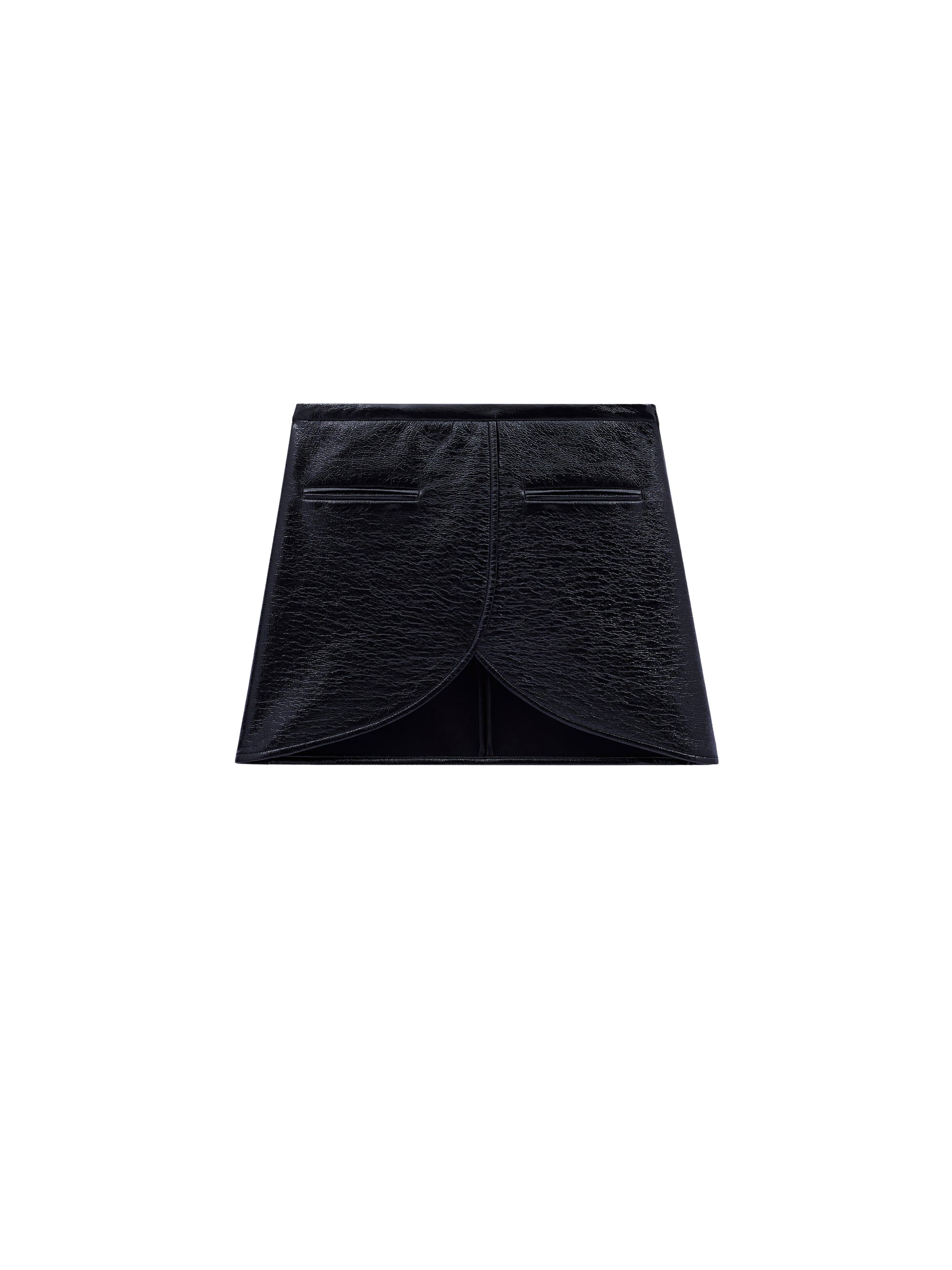 Ellipse vinyl mini Skirt - Black