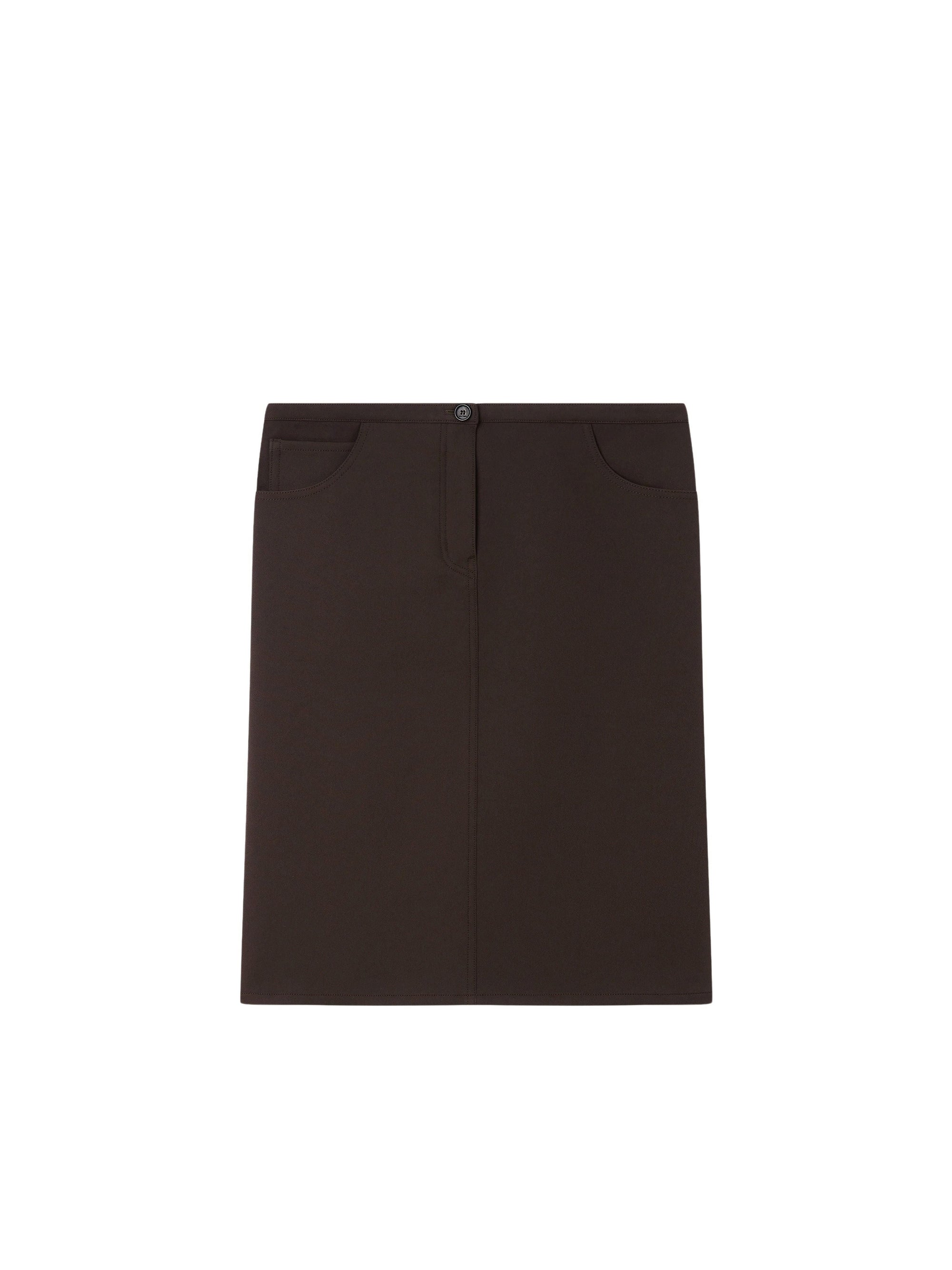 Workwear twill Skirt - Mud Brown