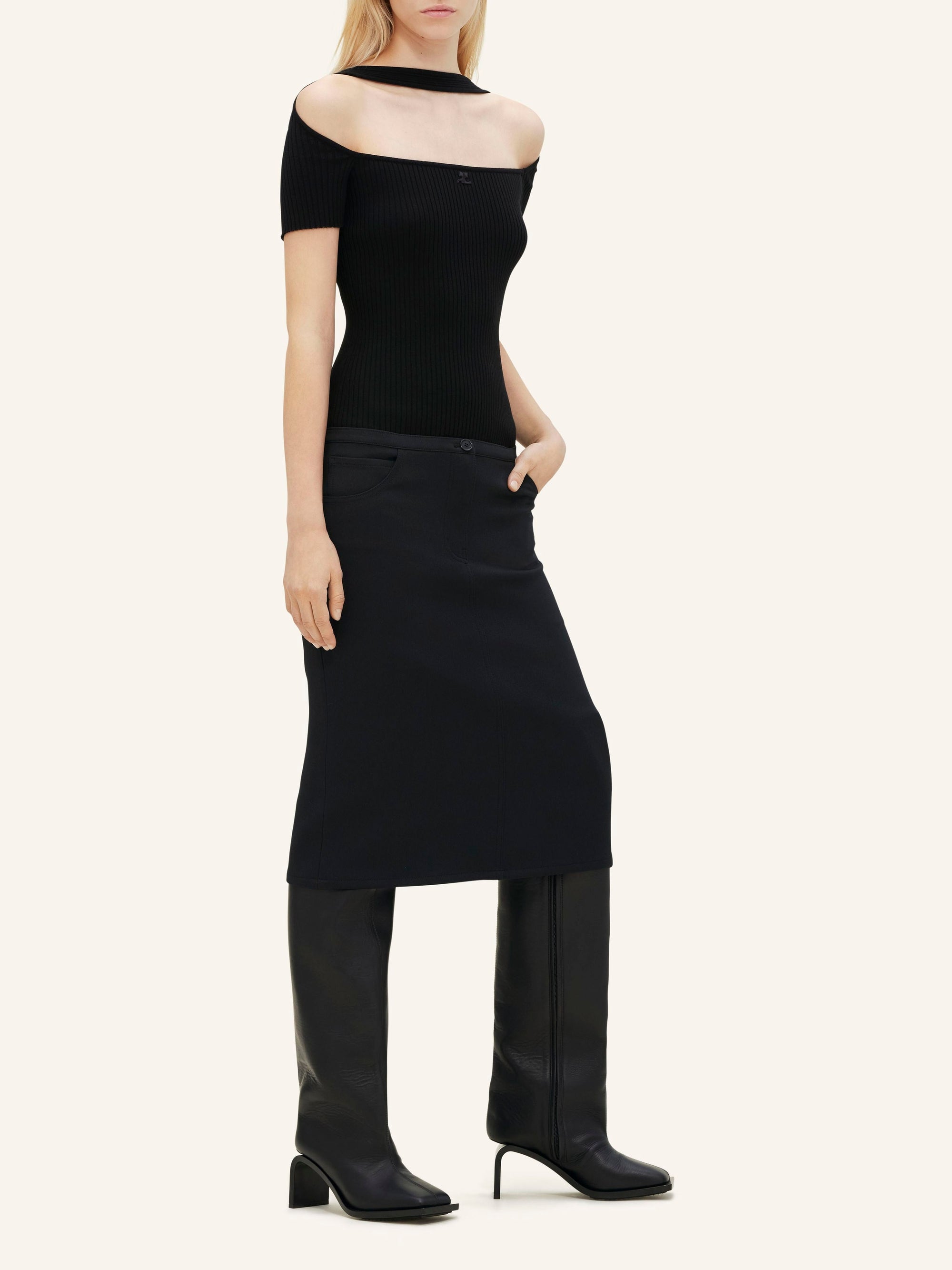 Workwear twill Skirt - Black