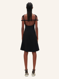 Ellipse crepe bustier mini Dress - Black
