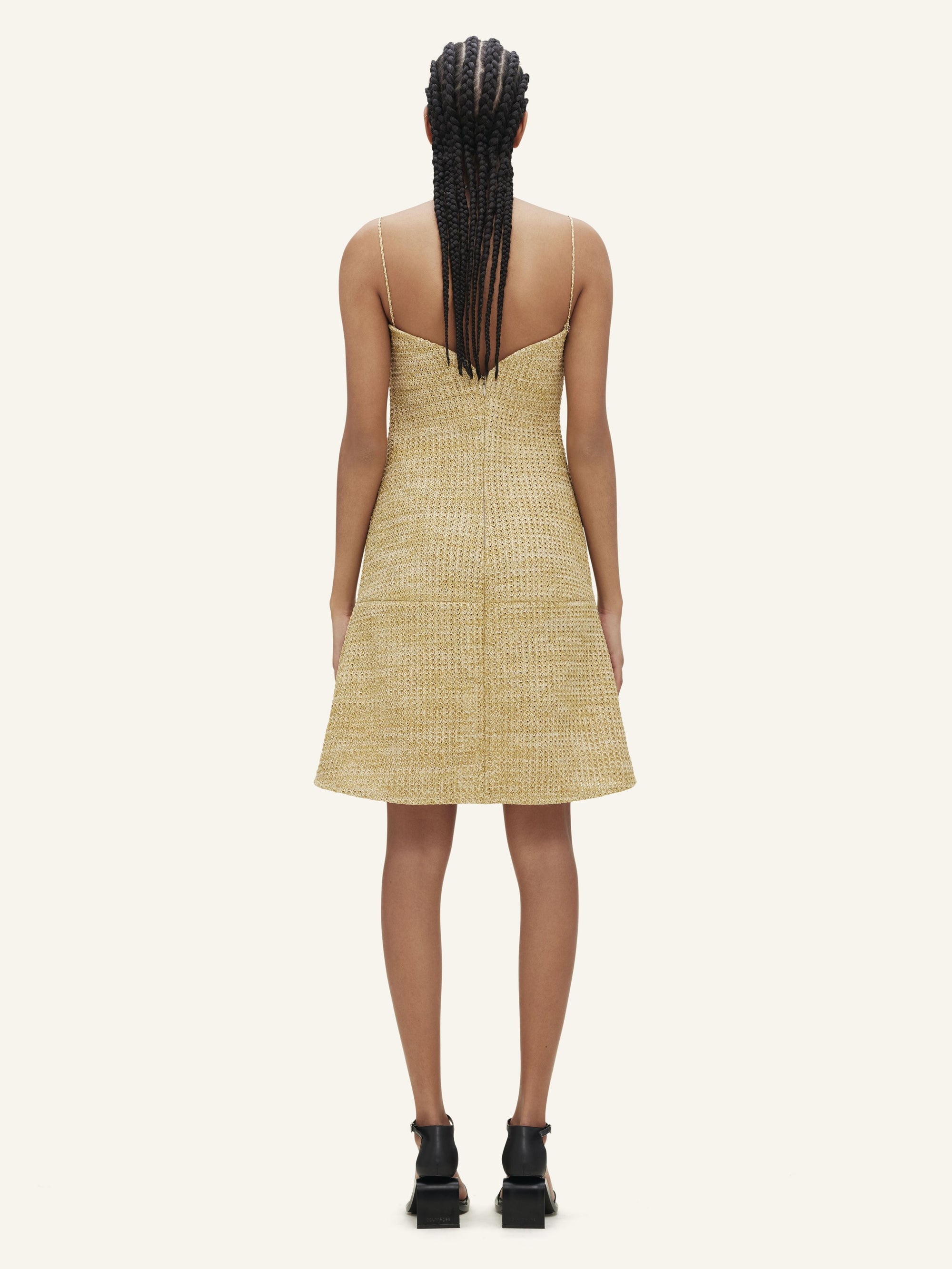 Ellipse raffia mini Dress - Sand