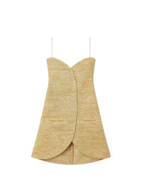 Ellipse raffia mini Dress - Beige