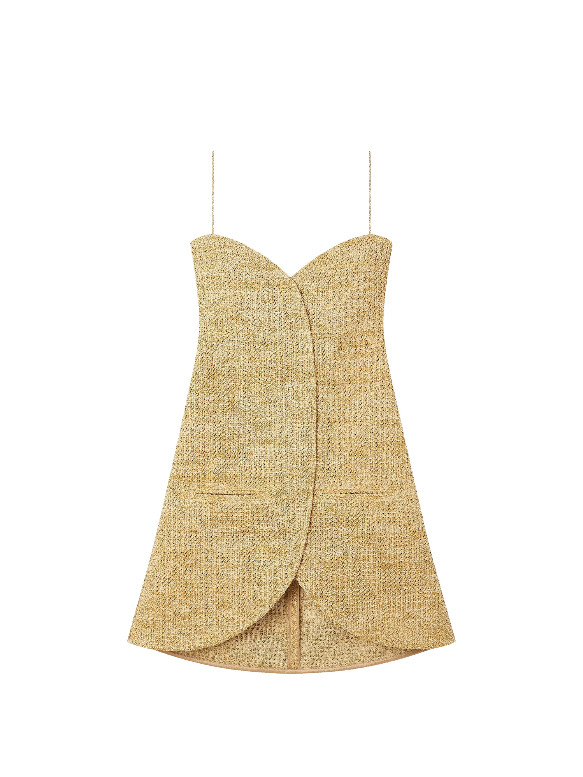 Ellipse raffia mini Dress - Beige