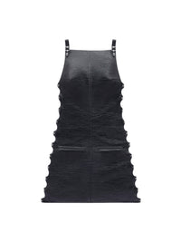 Multi sangle vinyl mini Dress - Black