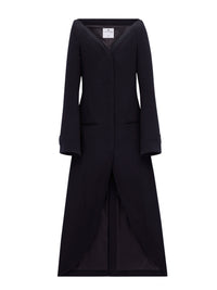 Ellipse heritage crepe long Dress - Black