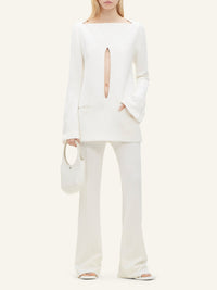 Cut out tailored Tunic - Heritage White