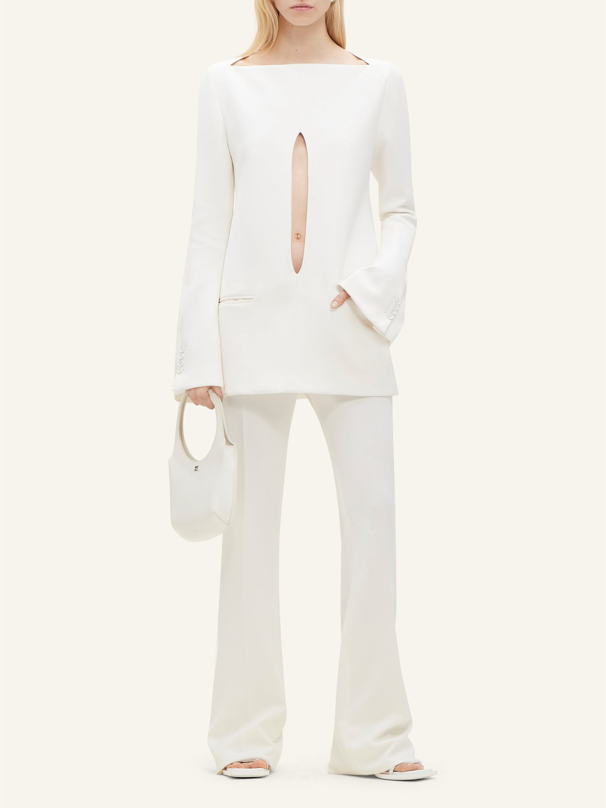 Cut out tailored Tunic - Heritage White