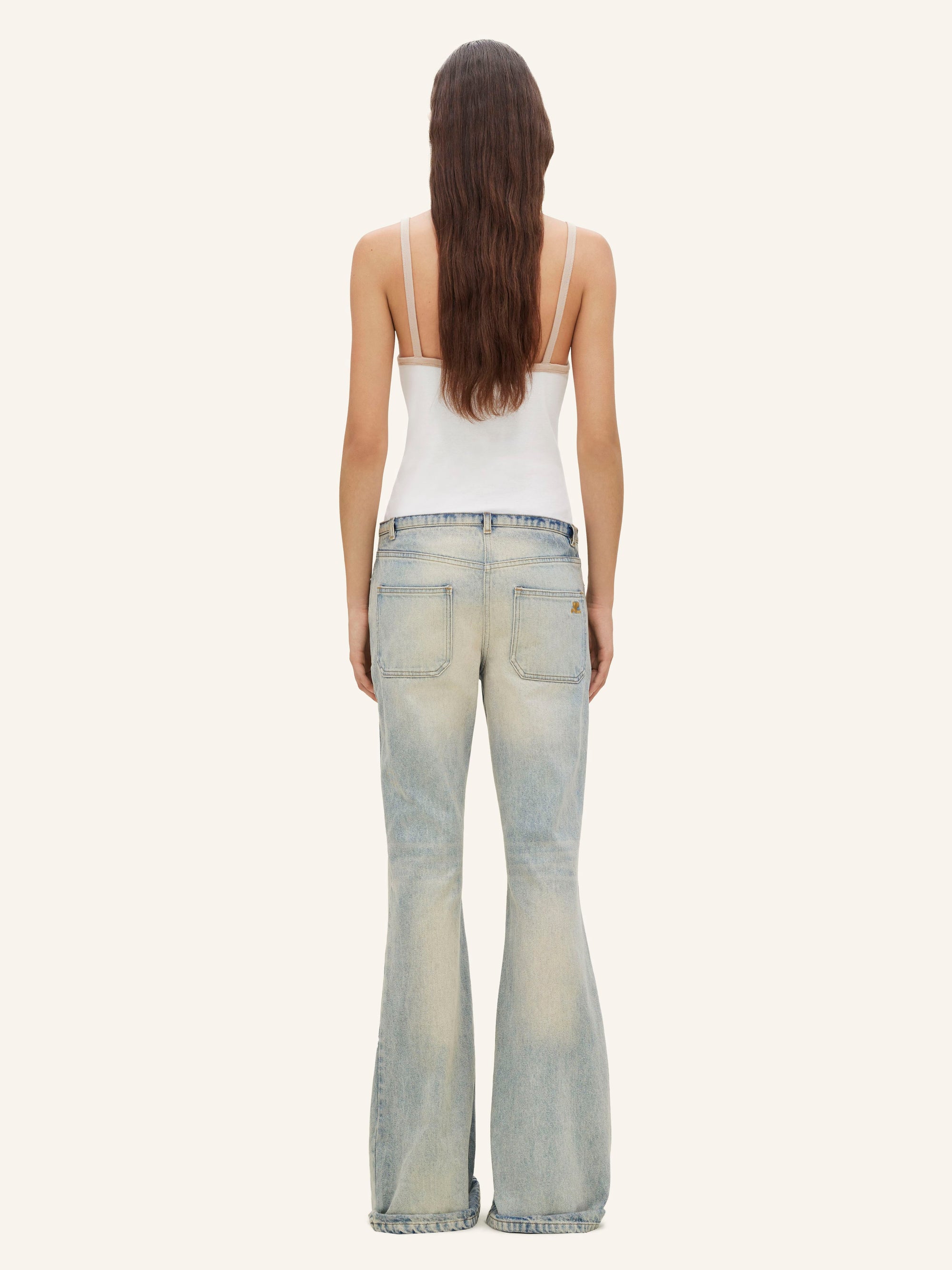 Relax denim bootcut Pant - Light Blue Wash