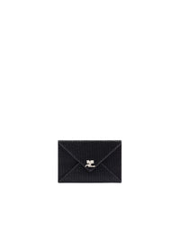Folded tejus stamped leather Cardholder - Black