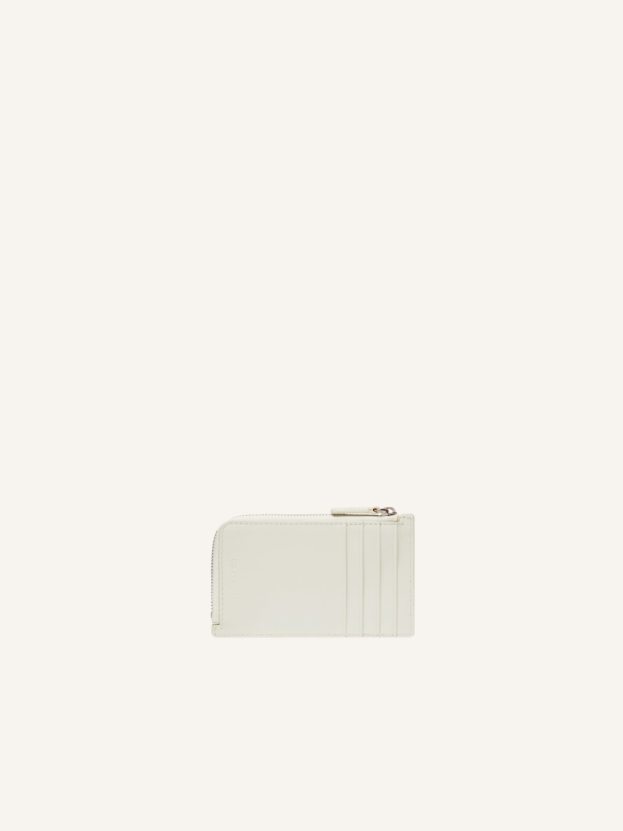 Leather zipped Cardholder - Hemp