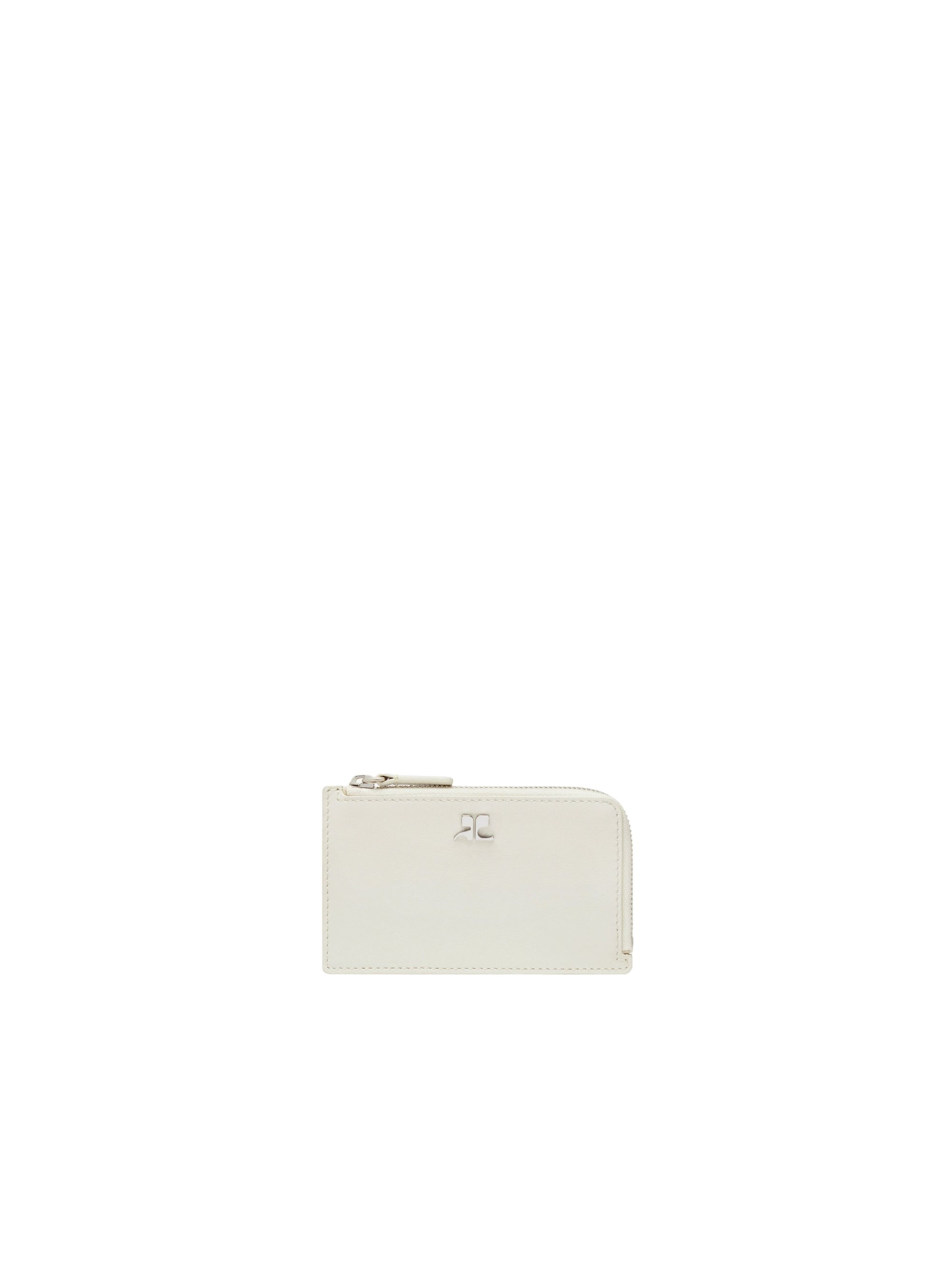 Leather zipped Cardholder - Hemp