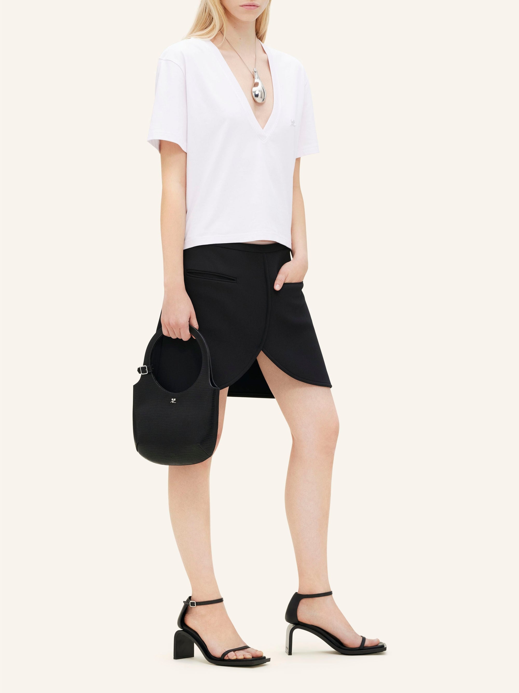 Holy tejus stamped leather Bag - Black