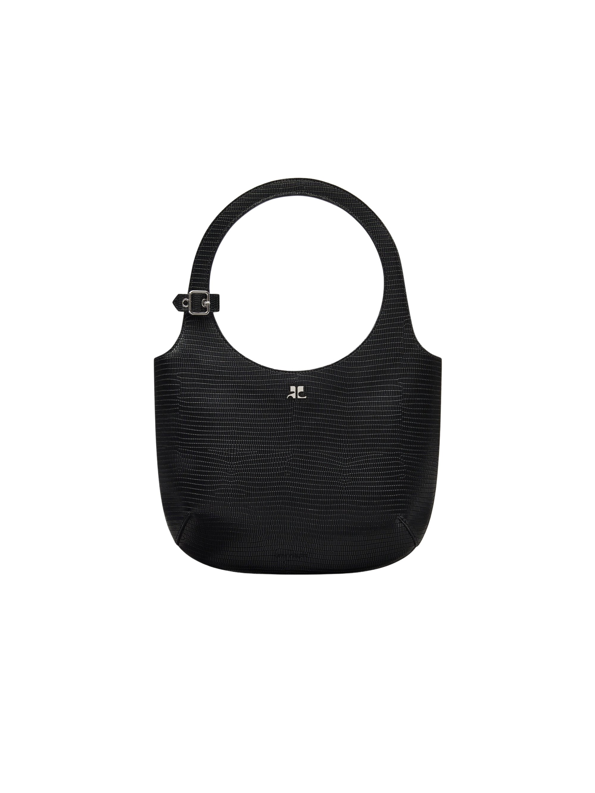 Holy tejus stamped leather Bag - Black