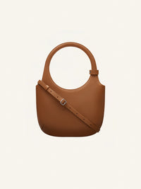 Holy grained leather Bag - Tabac