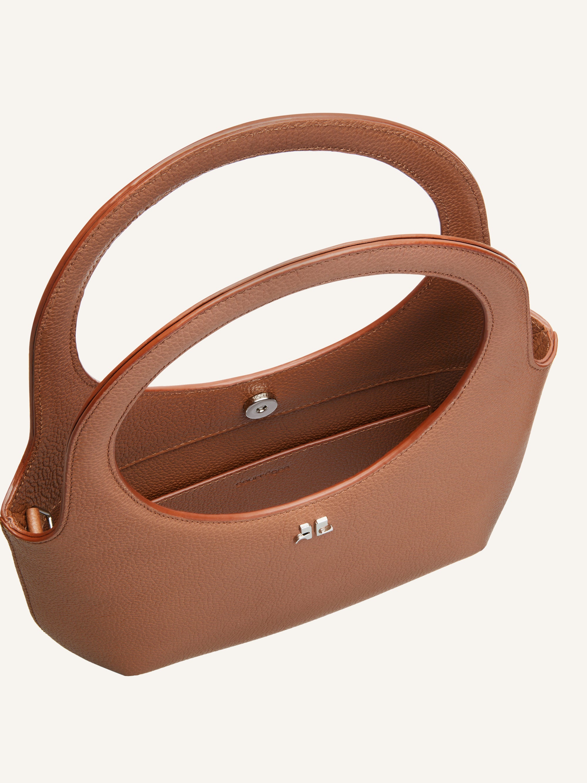 Holy grained leather Bag - Toffee
