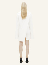 Twist cotton polo Dress - White