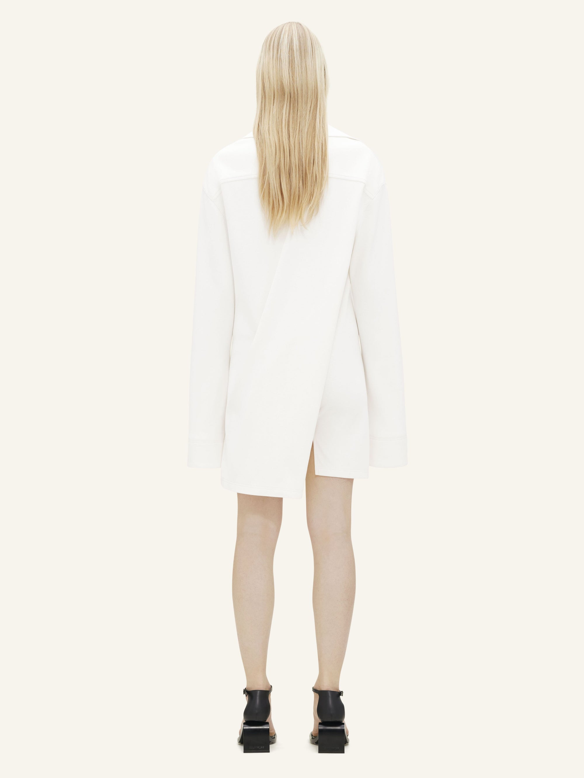 Twist cotton polo Dress - White