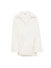 Twist cotton polo Dress - Natural