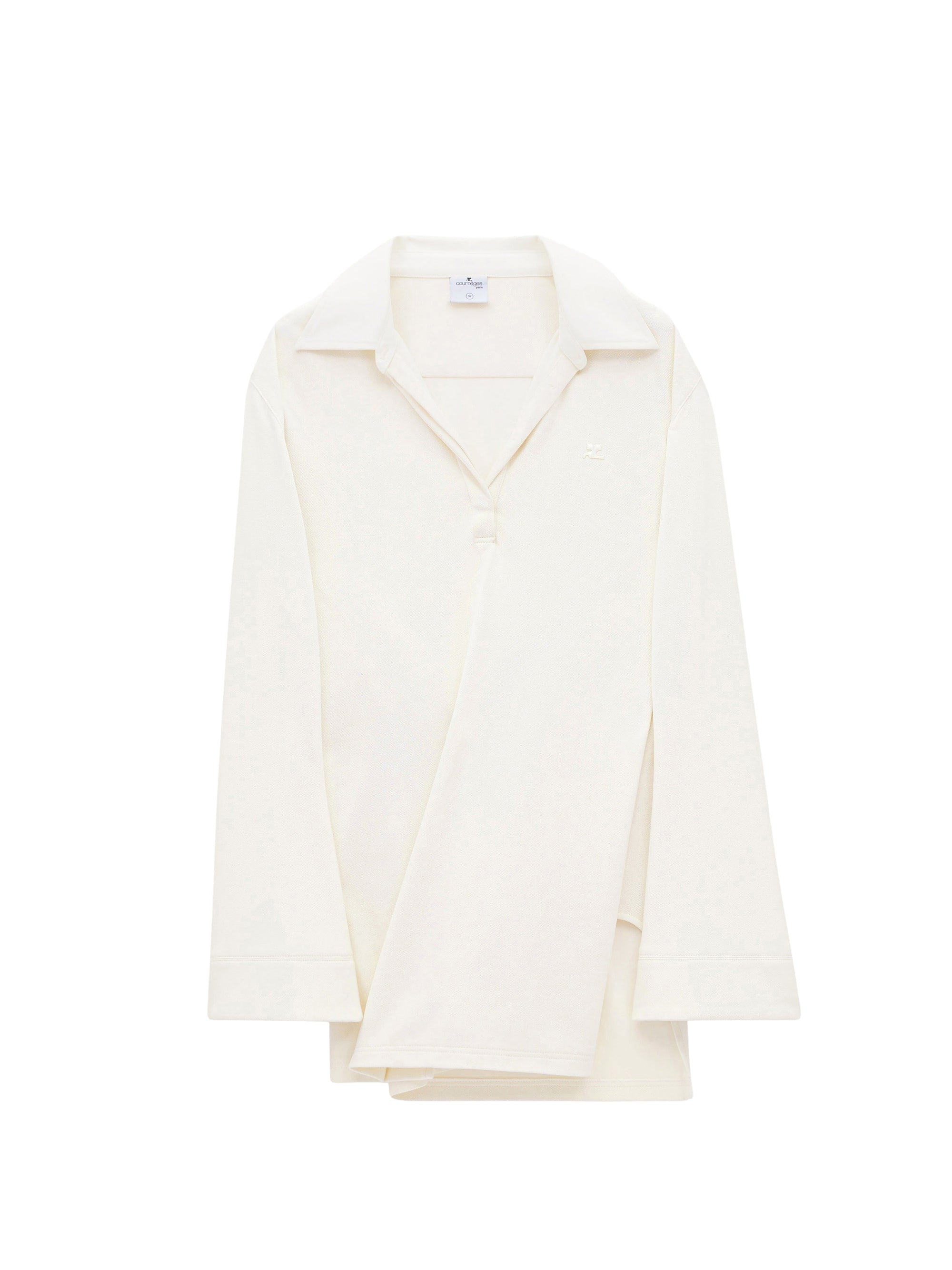 Twist cotton polo Dress - White