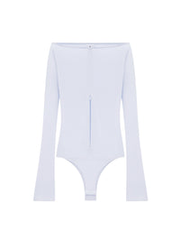 Drop zipped crepe jersey Bodysuit - Ether